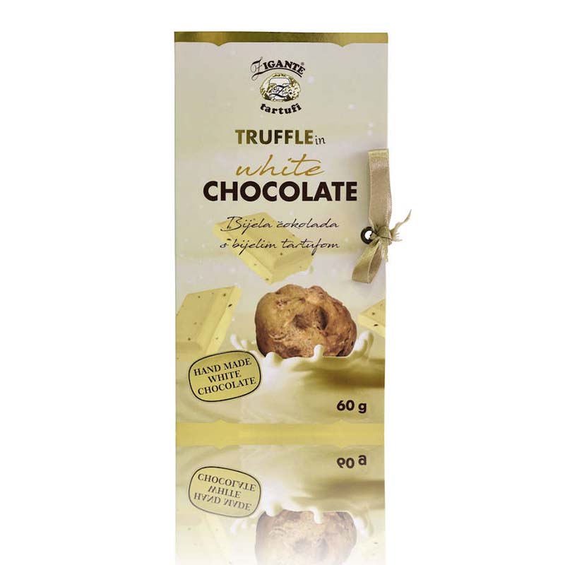 Chocolate blanco con trufas blancas